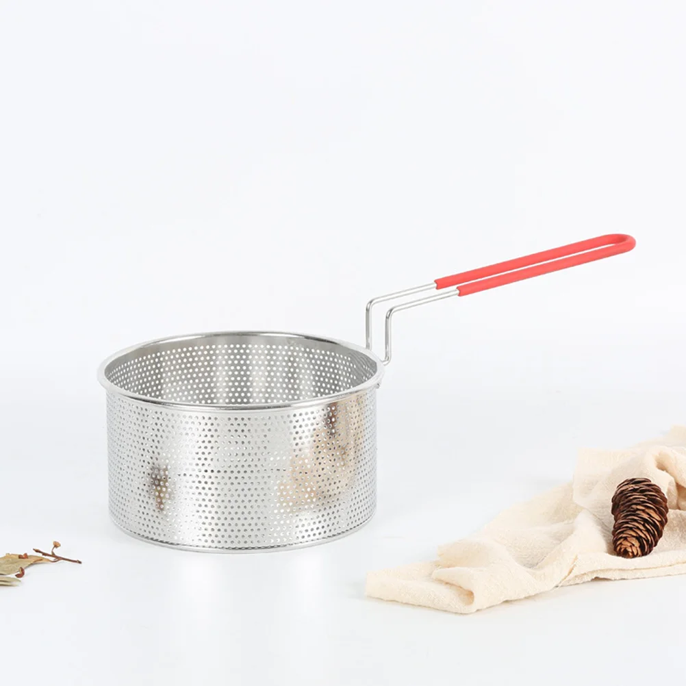 

Stainless Steel Colander Spoon Noodles Filter Basket Fry Pan Fried Food Strainer Oil Soup Drainage High Temperature