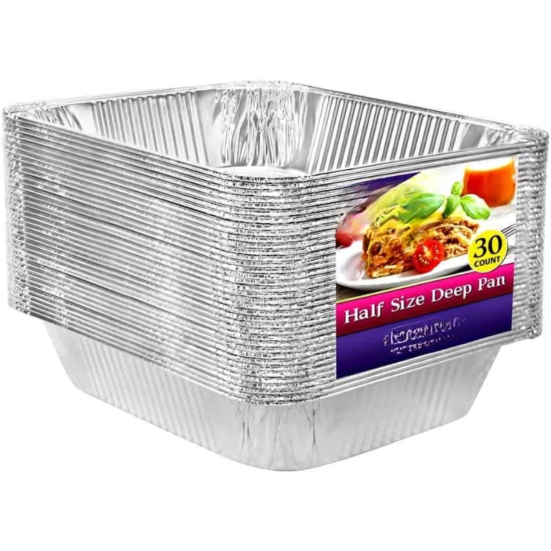 9X13, Extra Heavy Duty Disposable Foil Pans For Baking (30 Pack) Roasting & Chafing, Cookware, Food Prepping, Cake & Oven Pan