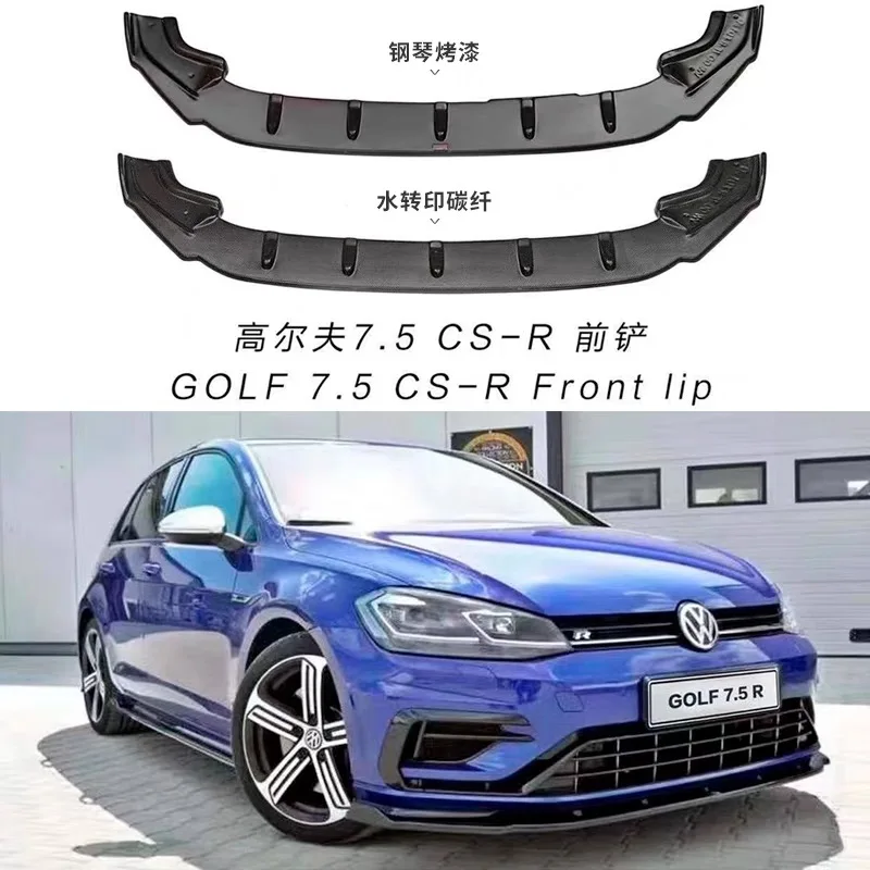 3Pcs Maxton Style Front Bumper Splitter For Volkawagen Golf MK7 MK7.5 R GTI GTD R-Line 2012-2019 Lip Spoiler Diffuser Body Kit