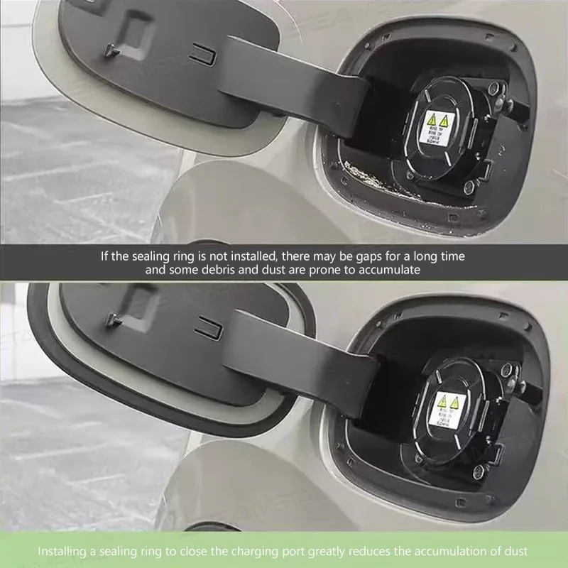 Car Fuel Cap Seal Strip Waterproof Dust-Protection Gas Cap Rubber Sealing Gap Filler Self Adhesive Weather Stripping