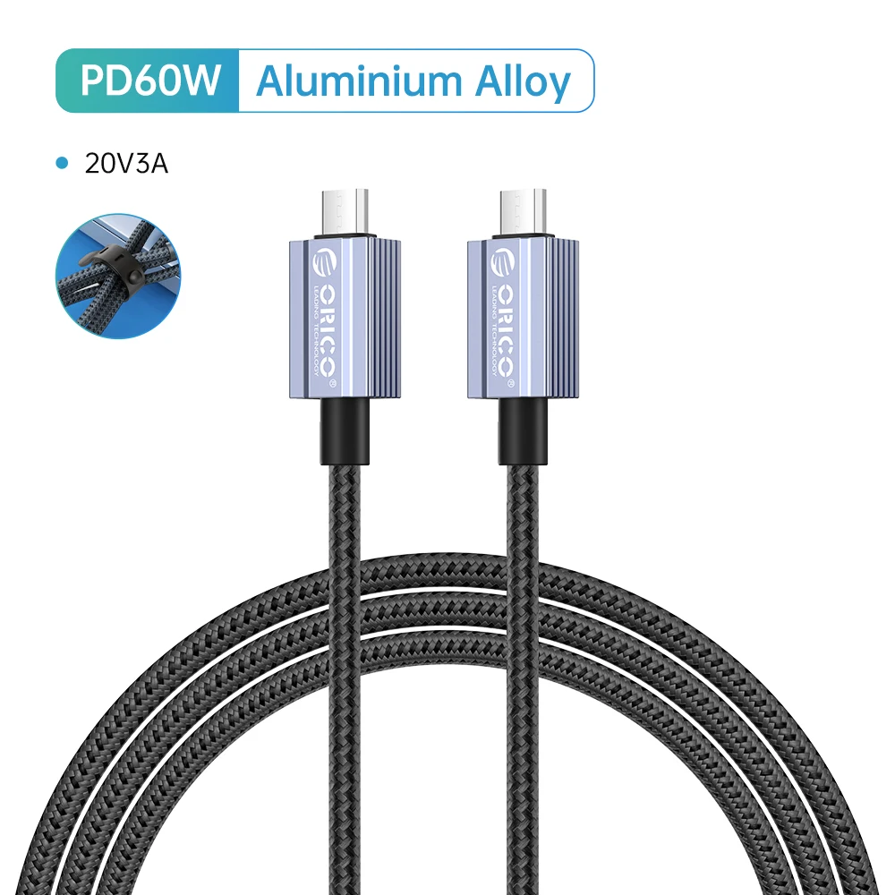 ORICO 100 W USB-Kabel PD 5 A Schnellladekabel Typ C Nylongeflecht für Xiaomi MacBook Pro iPad Pro Samsung Galaxy Laptop iPhone15