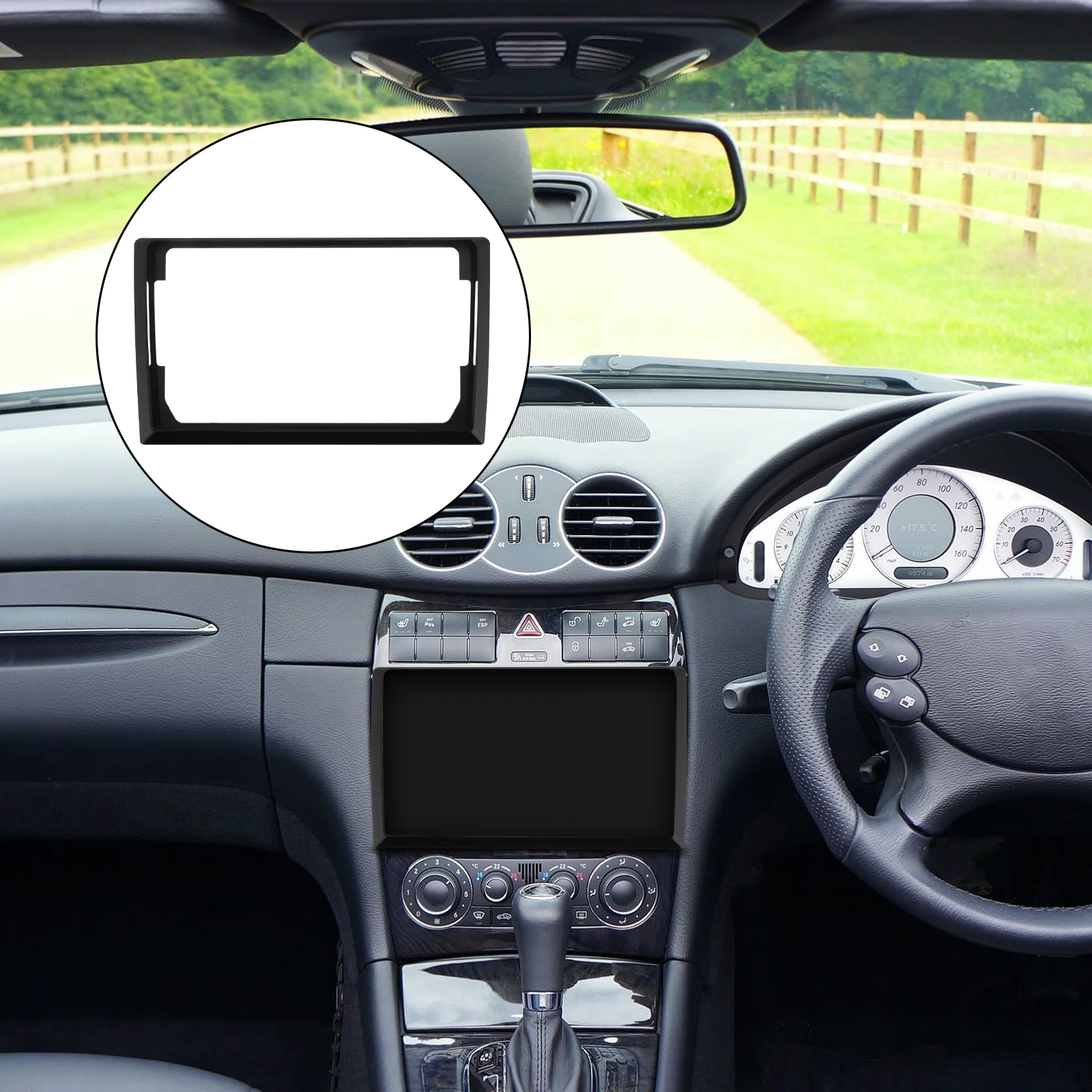 

10 Inch To 9 Inch Car Navigation Upgrade Frame Universal Fit Easy Diy Installation Anti-Collision Screen Protector Center