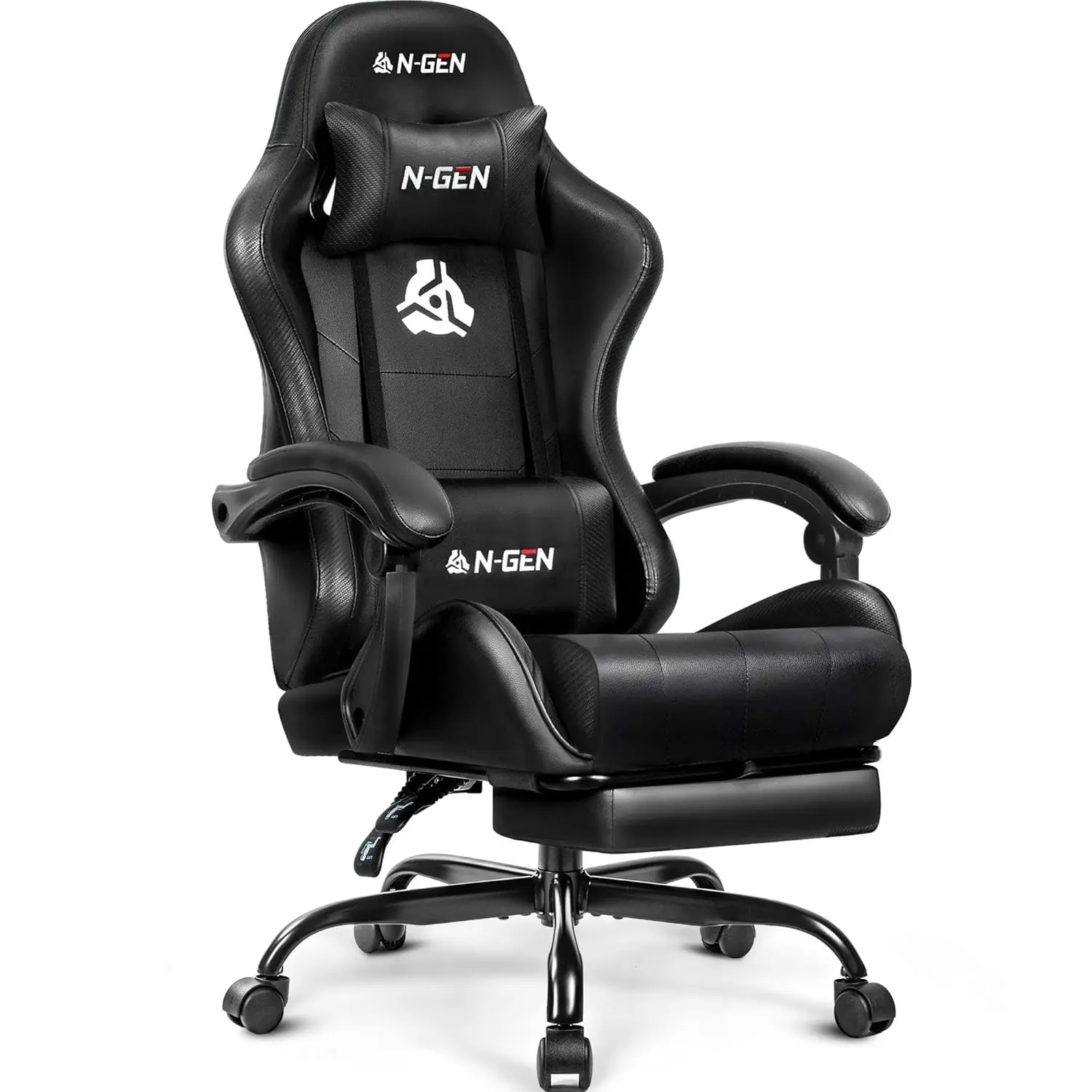 

High Back Ergonomic Gaming Chair with Footrest Lumbar Support Recliner Height Adjustable Leather Office Desk Home, Customized