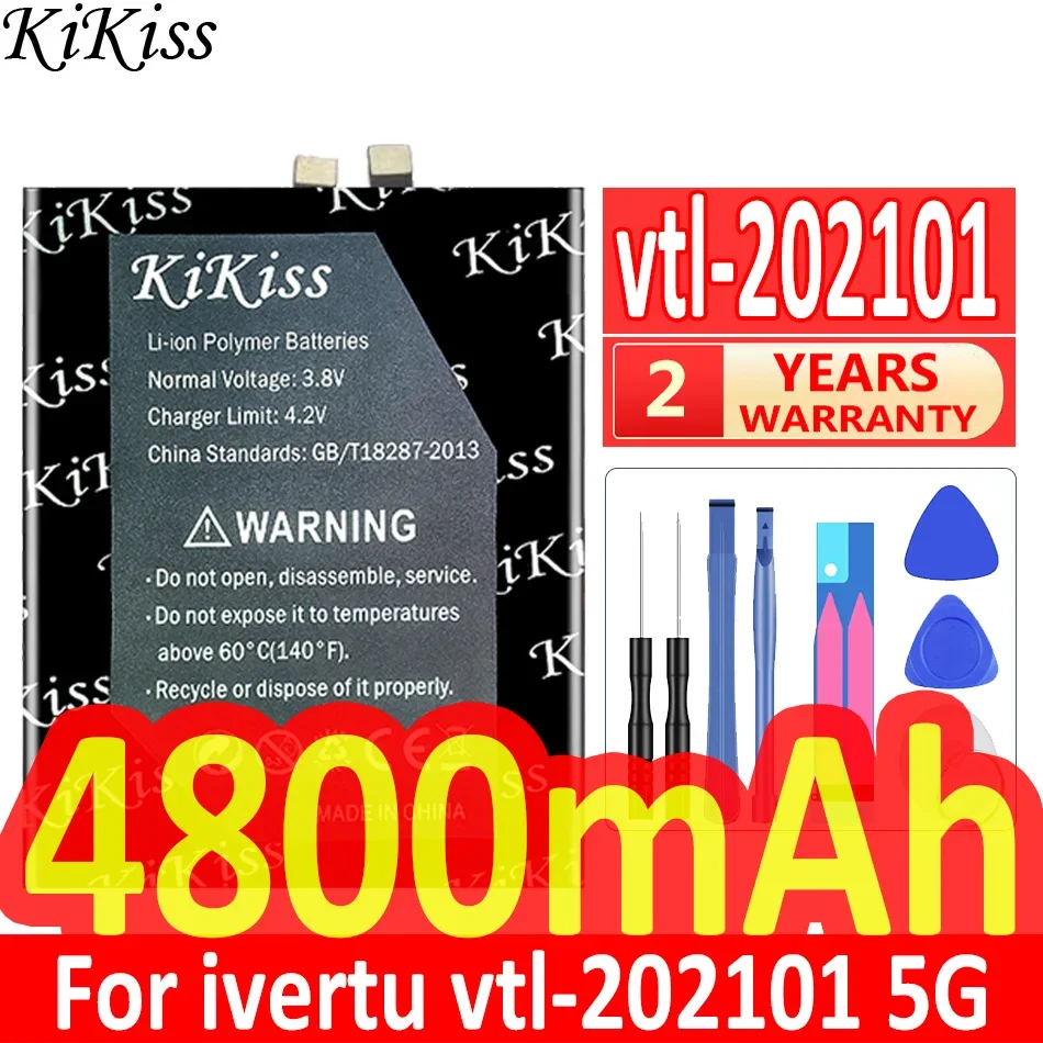 

4800mAh KiKiss Powerful Battery vtl202101 For ivertu vtl-202101 5G