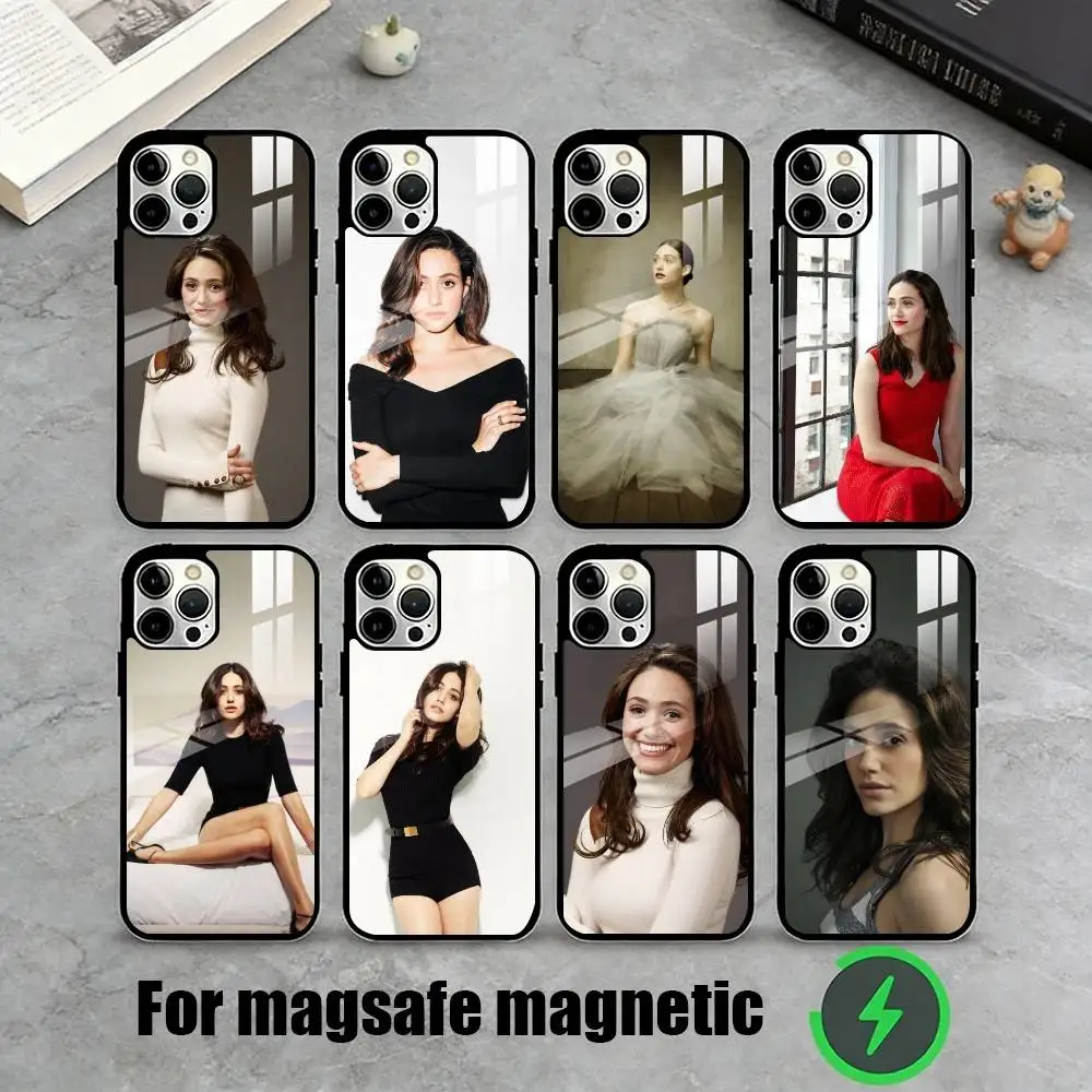 

A-Actor Graphic Emmy Rossum Phone Case For iPhone17,16,15,14,13,12,11 Plus,Pro Magnetic with Magsafe Wireless Charging