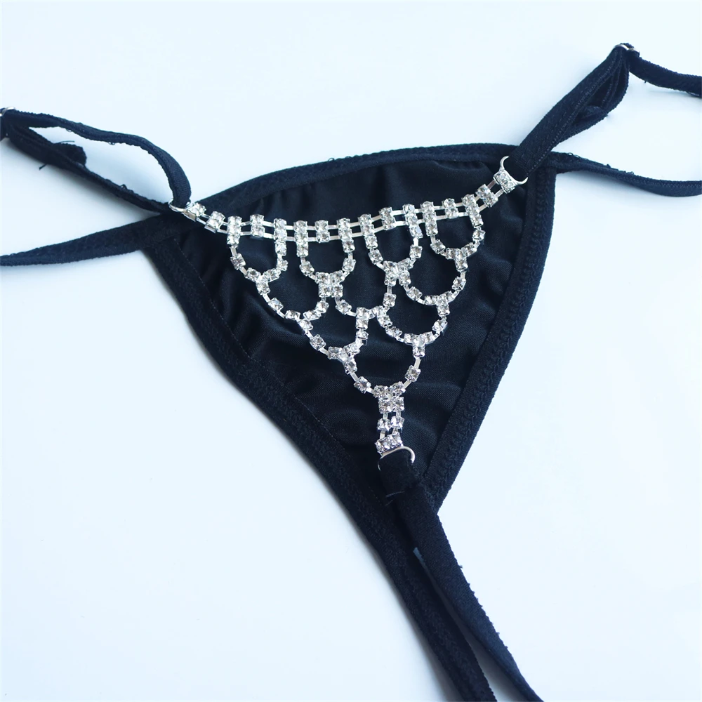 Personalized Sparkling Hollow Crystal Shorts Waist Chain Jewelry Fashion Nightclub Party Rhinestone Body Bikini Shorts Body