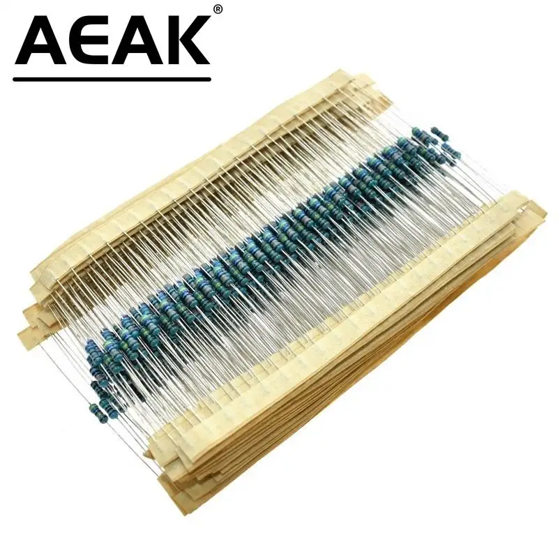 AEAK 600PCS /Set 1/4W Resistance 1% 30 Kinds Each Value Metal Film Resistor Assortment Kit resistors