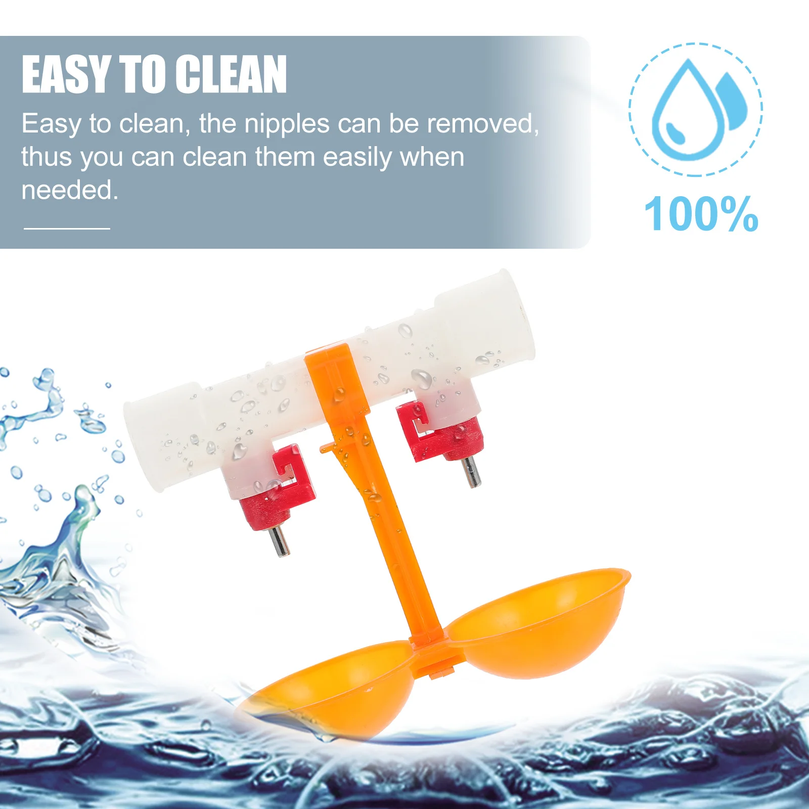 

10Pcs Poultry Water Nipples Drinker 360 Easy Install Clean Chicken Ducks Quail Feeder Chicken Water Drinker