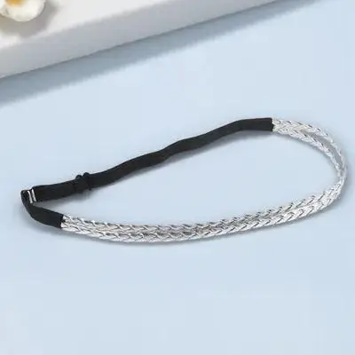 

Braided Headband for Women Thin Stretch Hair Accessory Elegant Lightweight Breathable Braid Headpiece for Daily Party Wedding