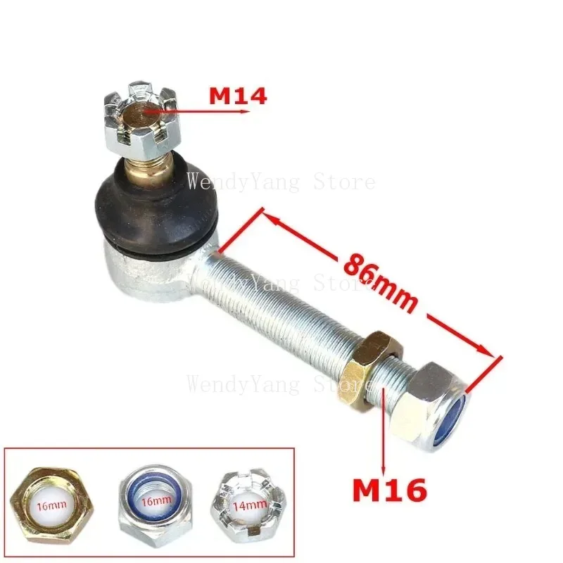 M12/M14 /M16 Tie Rod End Kits Ball Joint Fit For ATV 50cc 110cc 150cc 200cc 250cc 300cc Go Kart Karting Quads Bike Parts
