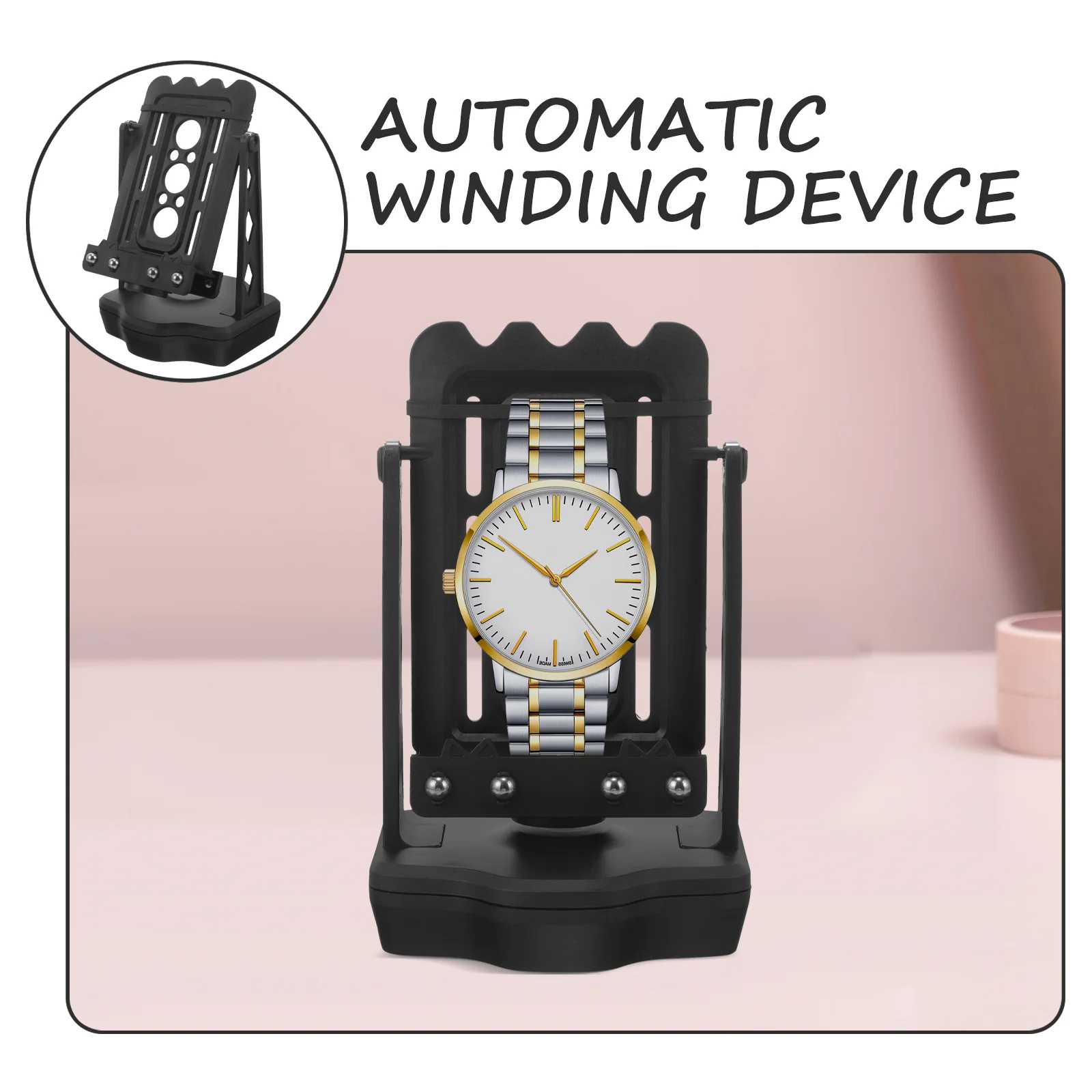 Watch for Men Automatic Winder Mechanical Desktop Winding Device Travel Rotary Tool