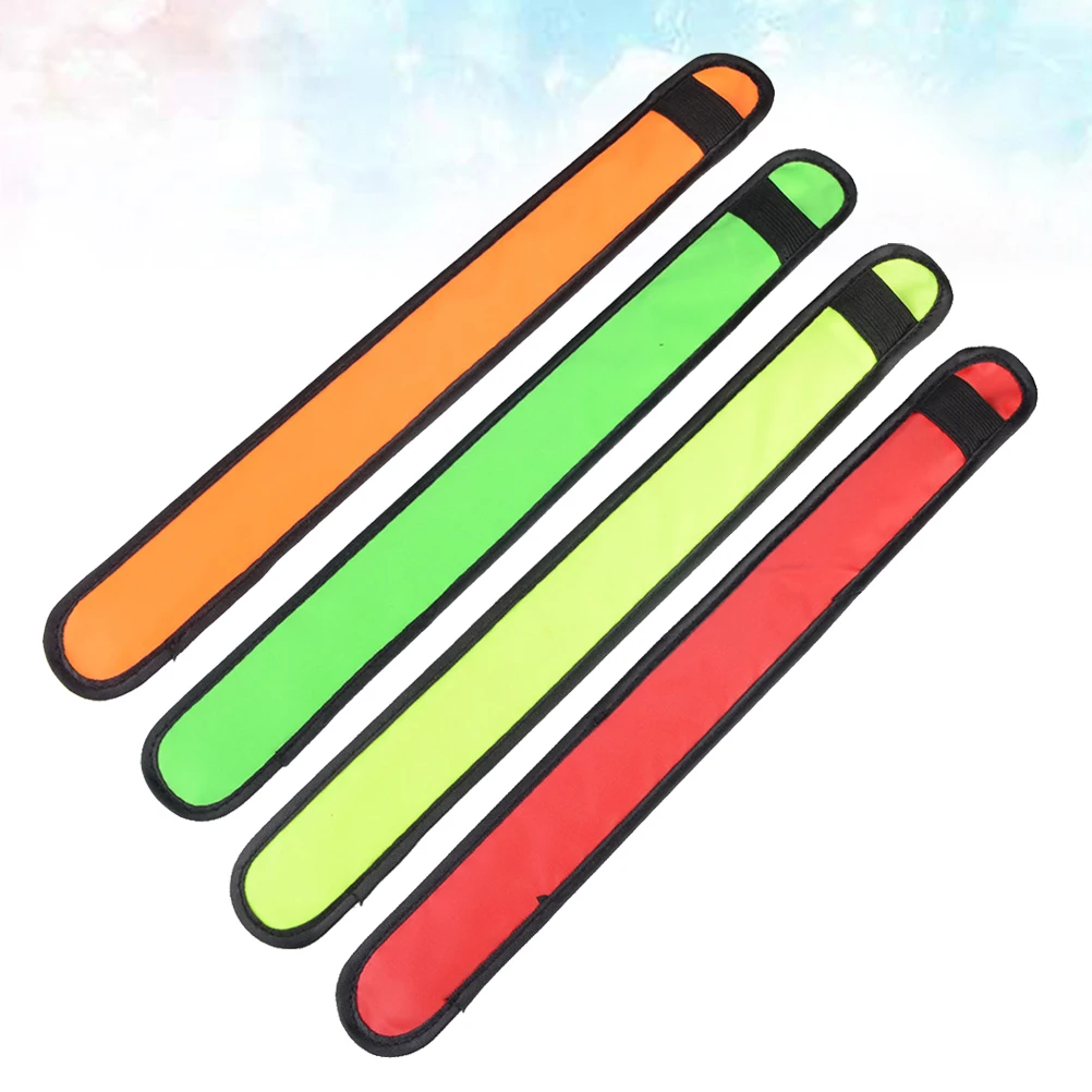 

4 Pcs LED Slap Wristbands Luminous Bracelets Night Running Walking Hiking Jogging Outdoor Camping Accessories Fits Most Wrists