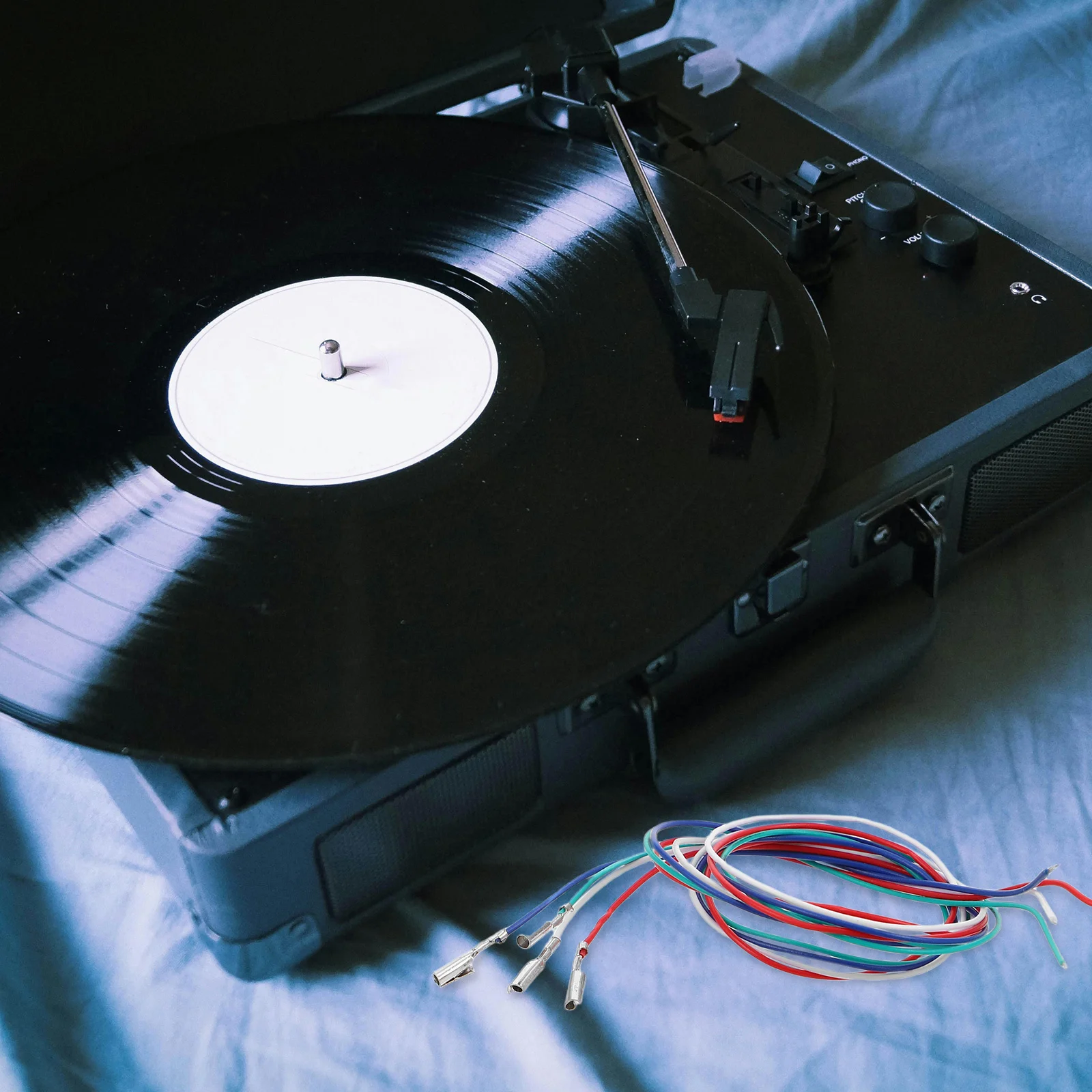 

4Pcs Turntable Phonograph Lead Wires Copper Material Stable Sound Music Experience Easy Replacement Wide Compatibility