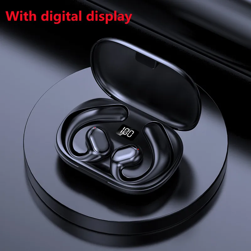 TWS Bone Conduction Headphones Wireless Earbuds Bluetooth Real WirelesAir Conduction Waterproof Fitness Driving Headset With Mic