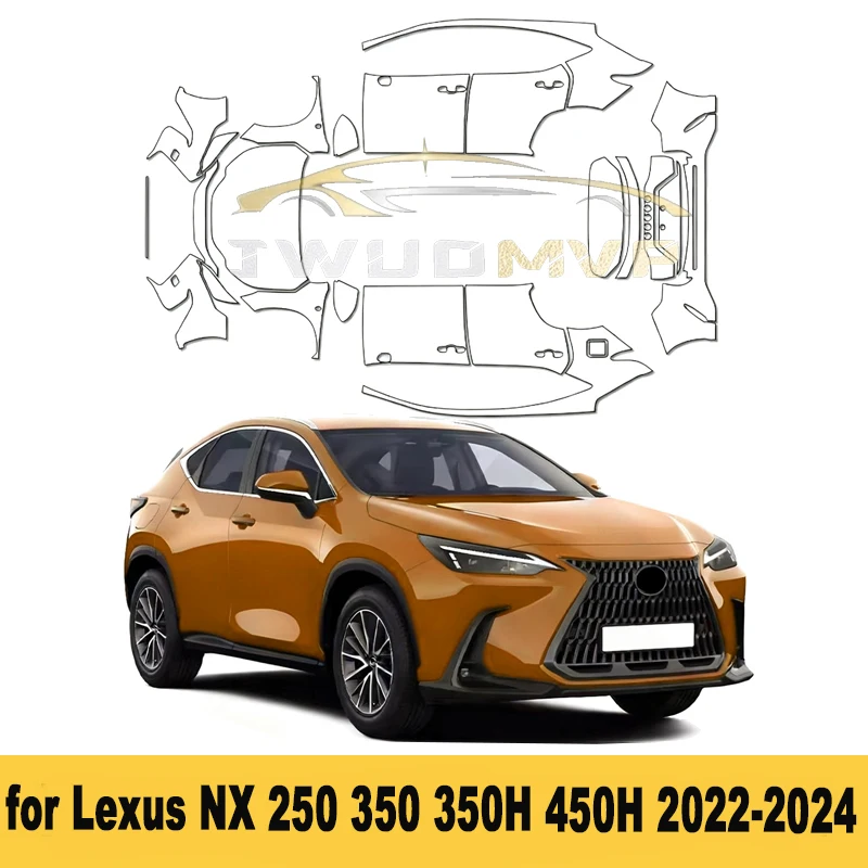 

for Lexus NX 250 350 350H 450H 2022 2023 2024 TPU Clear Bra Kit Decal Pre Cut PPF Scratch Car Paint Protection Film
