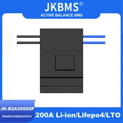 JKBMS 2A BALANCE CURRENT BMS 200A BT 36V 48V 60V 8S 10S 16S 20S Li-Ion LTO 18650 Battery Lifepo4 Battery Storage Bluetooth Bms