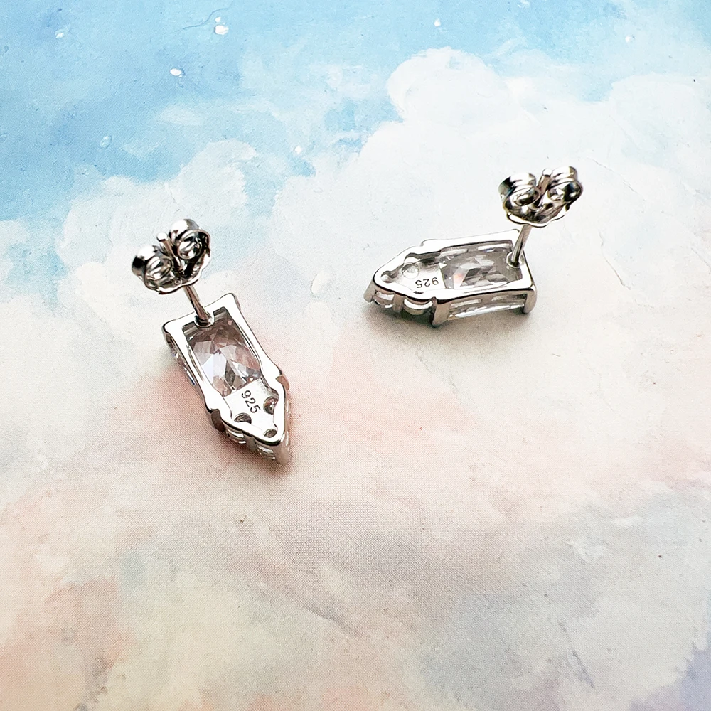 Elegante Design-Ohrstecker, stilvoller, feiner Schmuck für Frauen, romantisches Geschenk aus reinem 925er-Sterlingsilber – Detail 4
