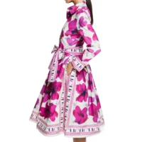 CHCH Vestido de mujer Nueva camisa de manga larga Falda larga Vestido de fiesta con estampado de flores