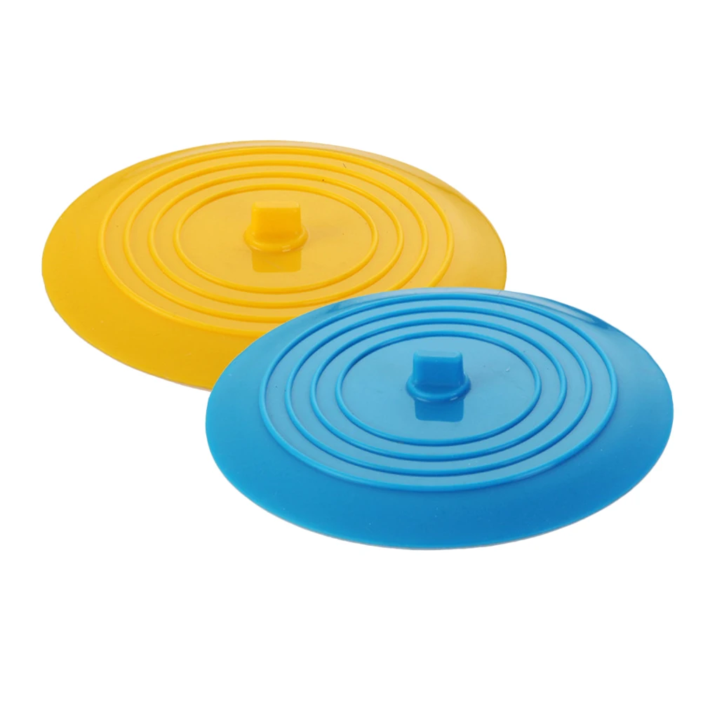 

2pcs Yellow Drain Stopper Food Grade Tub Sink Plug for Bathroom Kitchen Laundry Odor Insect Blocking Strong Adsorption Easy