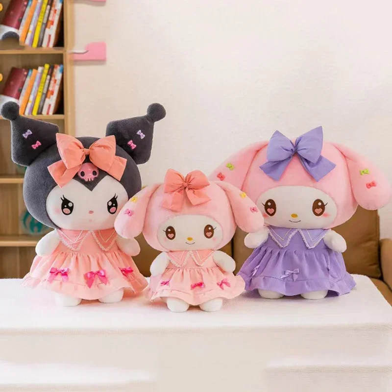 ตุ๊กตาน่ารักตุ๊กตา Kuromi My Melody หมอนของเล่นของขวัญวันเกิดตุ๊กตาสัตว์อะนิเมะสําหรับเตียงนอน Kawaii ตกแต่งห้อง