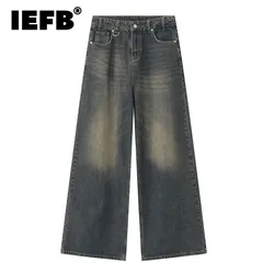 IEFB Men's Wear Casual Loose Male Straight Jeans Vintage American Style Wide-leg Denim Pants Autumn Men Clothing New Chic 9C8373