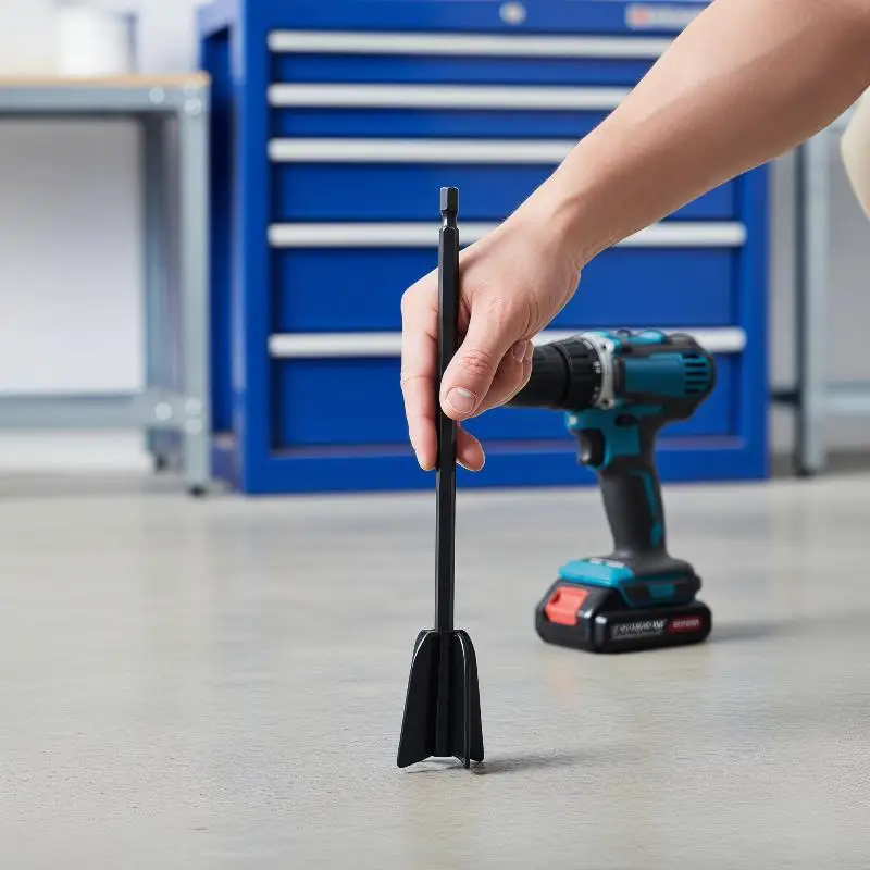 

Black Tile Worker Paint Mixing Rod Plastic Epoxy Mixing Sticks Drill Paint Stirring Rod For Resin Latex Oil Paint