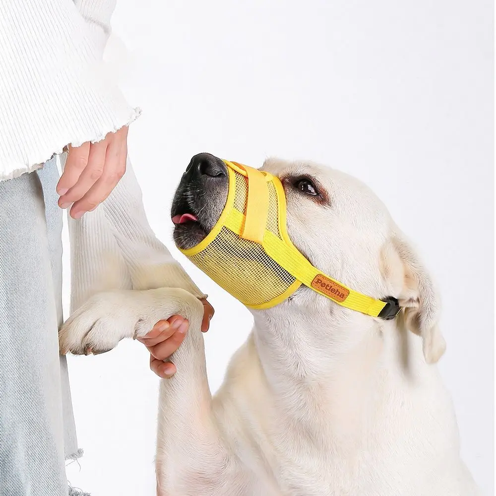 Pet Accessories Adjustable Anti Barking Dog Muzzle Mesh Soft Dog Mouth Cover Breathable Pet Mouth Muzzles Prevent Crowing