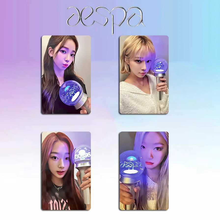 Coreano Girl Group Zha Support Stick Card Support Small Card KARINA GISELLE WINTER NINGING Collection Card