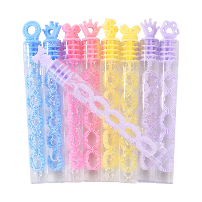 10ชิ้น DIY หลากสีมงกุฎมีฟองไม้กายสิทธิ์แบบมีฟองหลอดสบู่ของขวัญวันเกิดเด็กของเล่นตกแต่งงานแต่งงานของขวัญสำหรับแขก