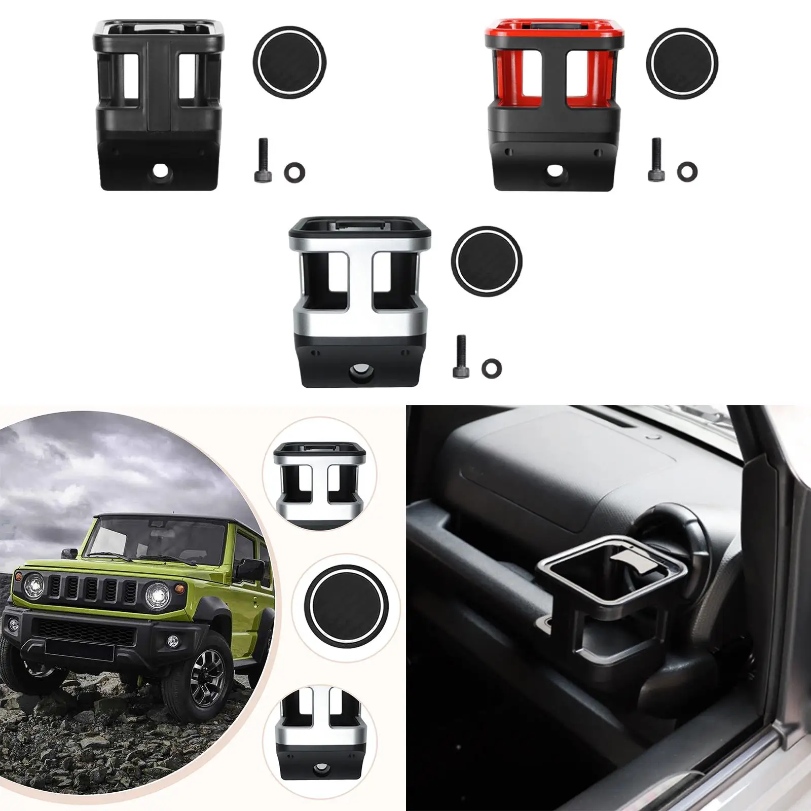 

Car Cup Holder Premium Durability for 5 to 7cm Cups Professional Spare Parts Dashboard Drinks Holder for Suzuki Jimny Jb64