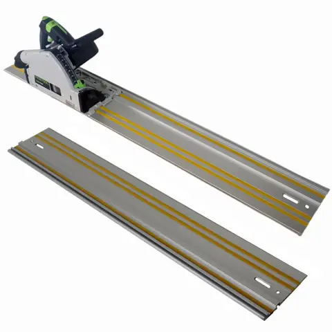 Rail de guidage de scie sur chenilles 55 "1400 mm pour guide de scies sur chenilles Makita ou Festool pour coupes de déchirure répétables, biseau et coupes droites optimisées