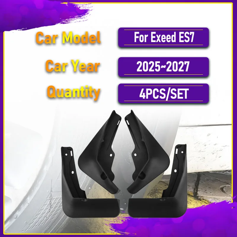 Car Mud Guard For Exeed ES7 Chery Fulwin A9L 2025~2027 Antifreeze Fender Flare Mudguard Mudflap Front Rear Wheel Car Accessories