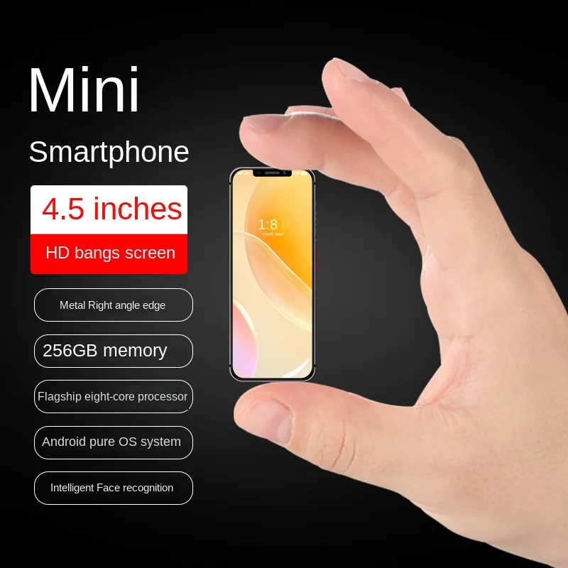 

New 4.5-inch mini smartphone with full screen, full network connectivity, 4GB of large memory 1300W rear camera