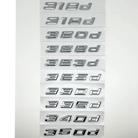 Glossy Black 320i 320d 320e 325d 328d 330i 330d 330e 335d 340d Emblem Sticker for BMW Serie 3 E90 E91 E92 F30 F31 F34 G20 G21 10 best sales 335d e92 - №8