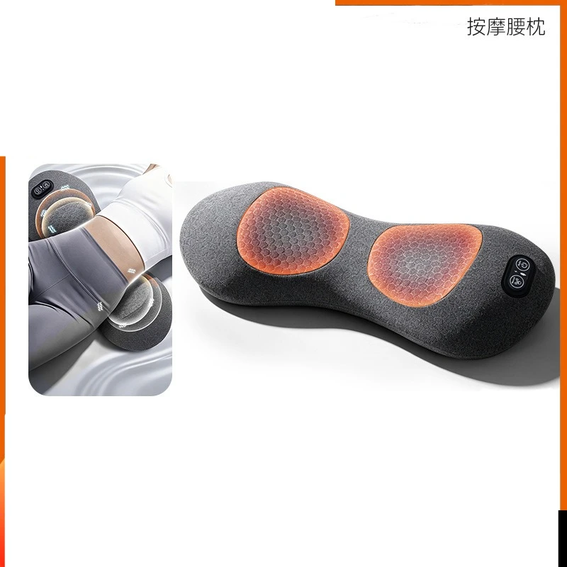 Waist Massager Household Multifunctional Electric Heating Cervical Massage Pillow Charging Two Massage Heads