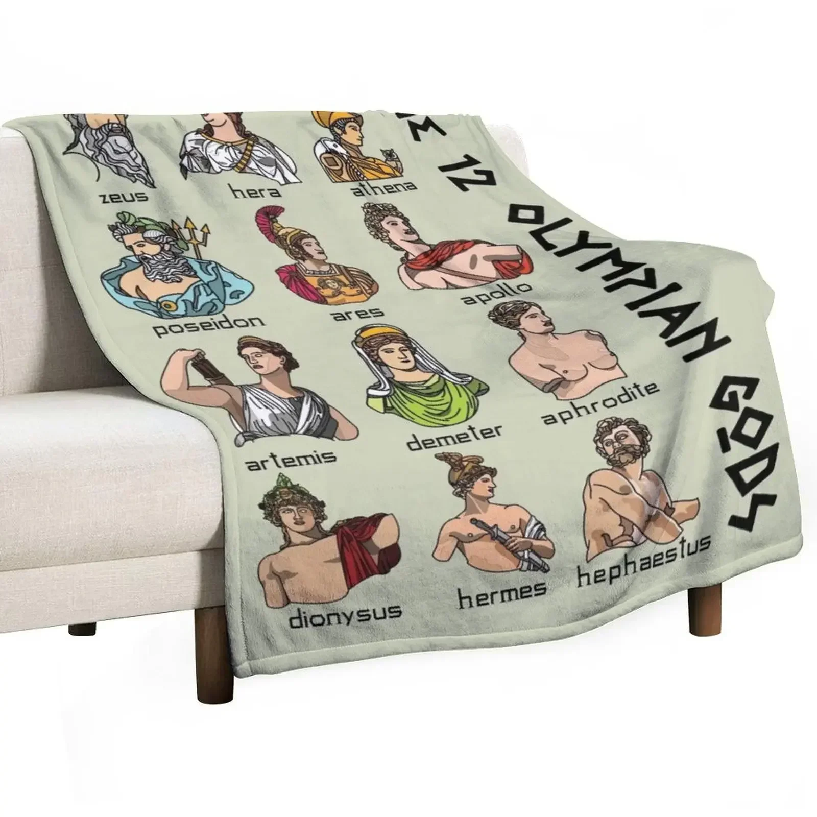 Twelve Olympians (color) : greek mythology Throw Blanket Decorative Beds Softest Blankets