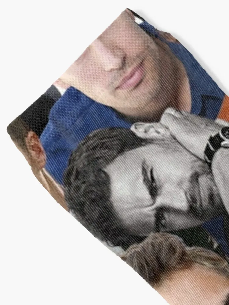 theo james photo collage Socks Non-slip stocking Socks with print Socks Women's Men's