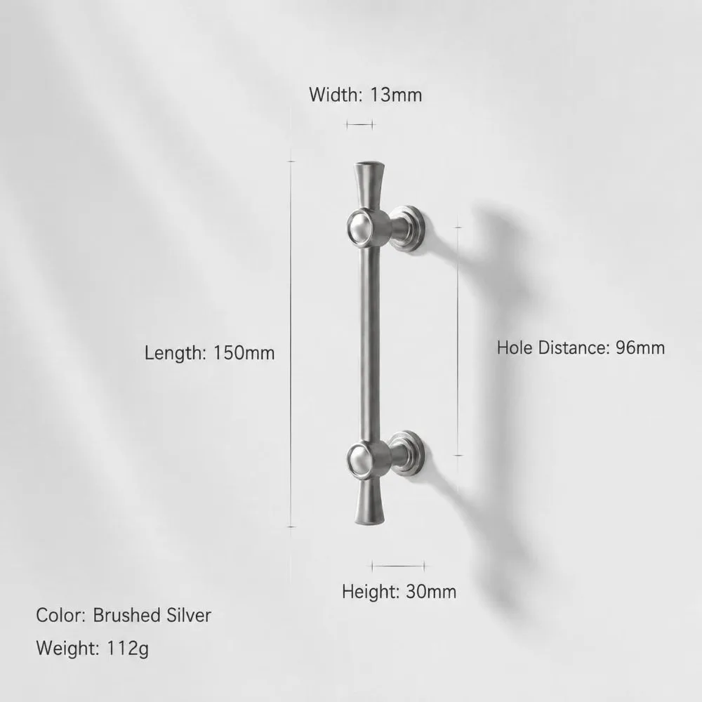Elegant Cabinet Knobs Solid Zinc Alloy Silver Gold Finish Drawer Pulls French Style Furniture Handles