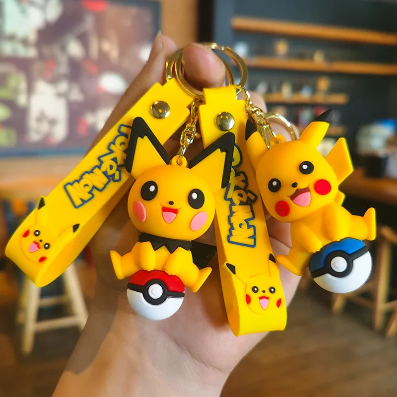 

Pikachu Keychain Creative Cartoon Figurine Couple's Bag Accessory Car Keychain Loong Boat Festival Gift Y2k Fashion Toys
