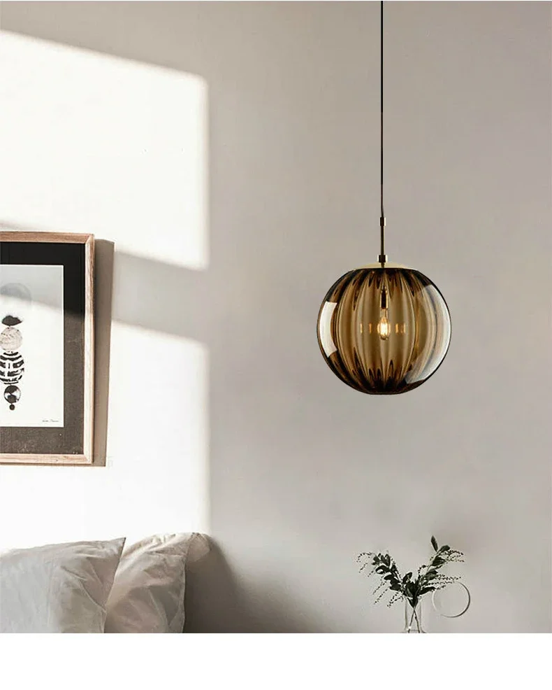 Modern Led Pendant Lamp Nordic Hanging Lights Glass Ball Lighting Fixtures Home Bedroom Living Room Suspension Luminaires Shop