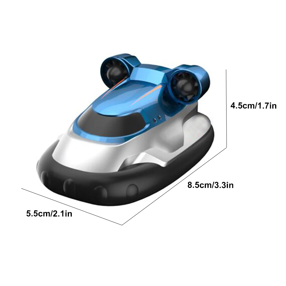 Mini RC Boats 2.4GHz hovercraft High Speed Electric Ship Water Model  LED Lights Children Competition Water Toys for Kids Gifts