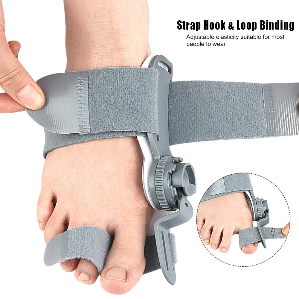 Adjustable Bunion Splint Bunion Corrector for Big Toe,Orthopedic Toe Straightener with Anti-slip Heel Strap - Left & Right Feet