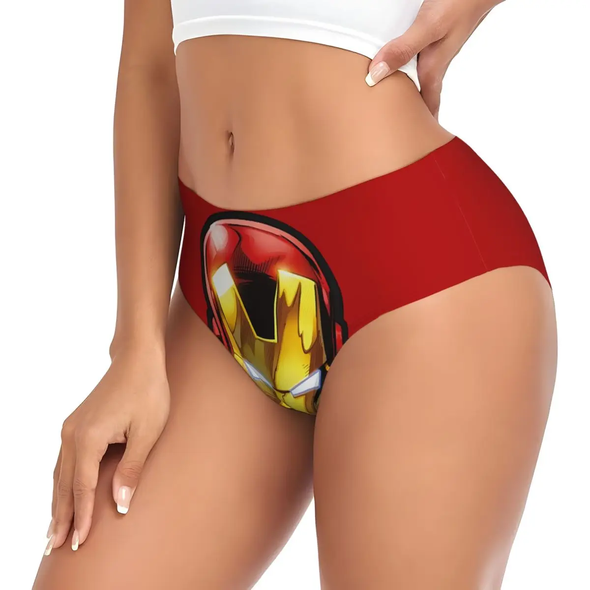 مخصص الرجل الحديدي Marvel Film سراويل داخلية قصيرة المرأة تمتد الملابس الداخلية