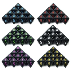 Polyhedral D8 Dice Set 10PCS TRPG Glitter/ Opaque 8 Sided Dices for RPG D&D Accessories Table Board Role Playing Game Dice