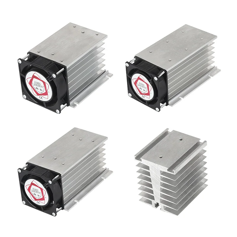 1pcs SSR Solid State Relay Heat Sinks Base Solid State Radiator For 10A-25A 10A-120A 40A-120A 10A-100A Radiator Fan