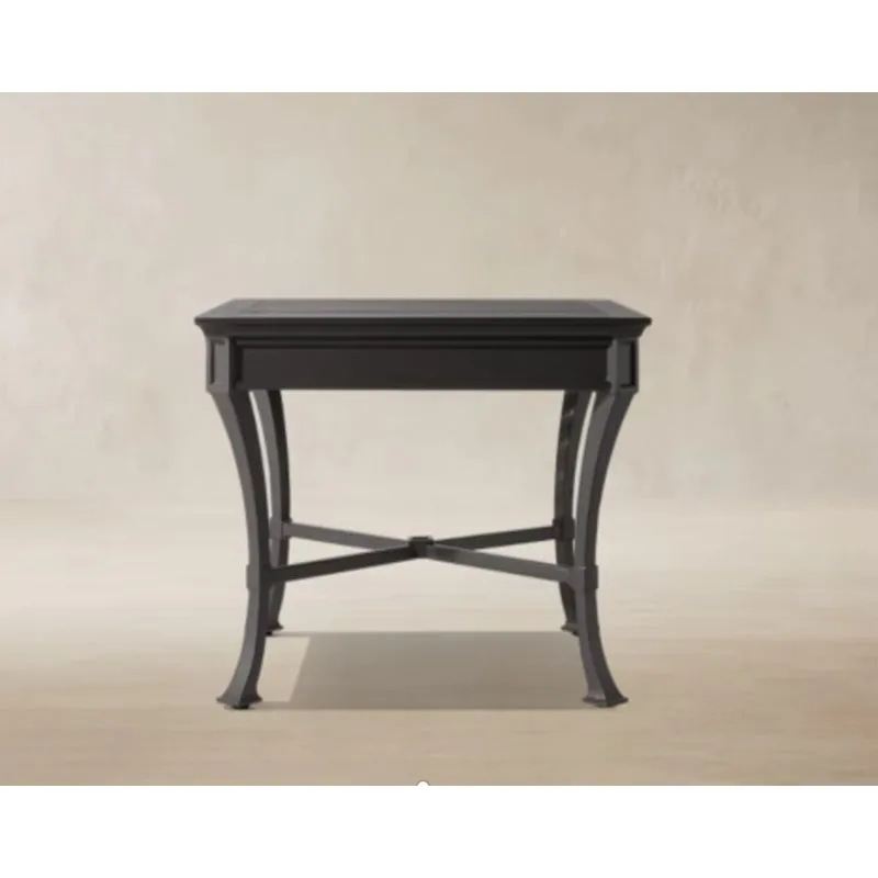 Modern Outdoor Aluminum Tea Table for Courtyard Hotel Garden Restaurant Villa Antibes Square Side Table