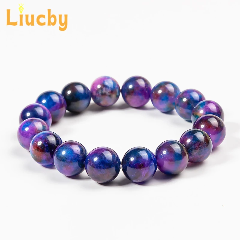 

Sky Sugilite Bracelets Natural Starry Starry Shiny dazzling Handmade Beads Fashion Women's Keepsake 15" Wholesale 6/8/10/12MM