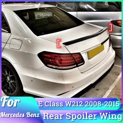 Rear Boot Trunk Spoiler Wing Splitter Trim For Mercedes Benz E CLASS W212 E200 220 250 300 320 350 E63 AMG 2008-2015 Carbon Look
