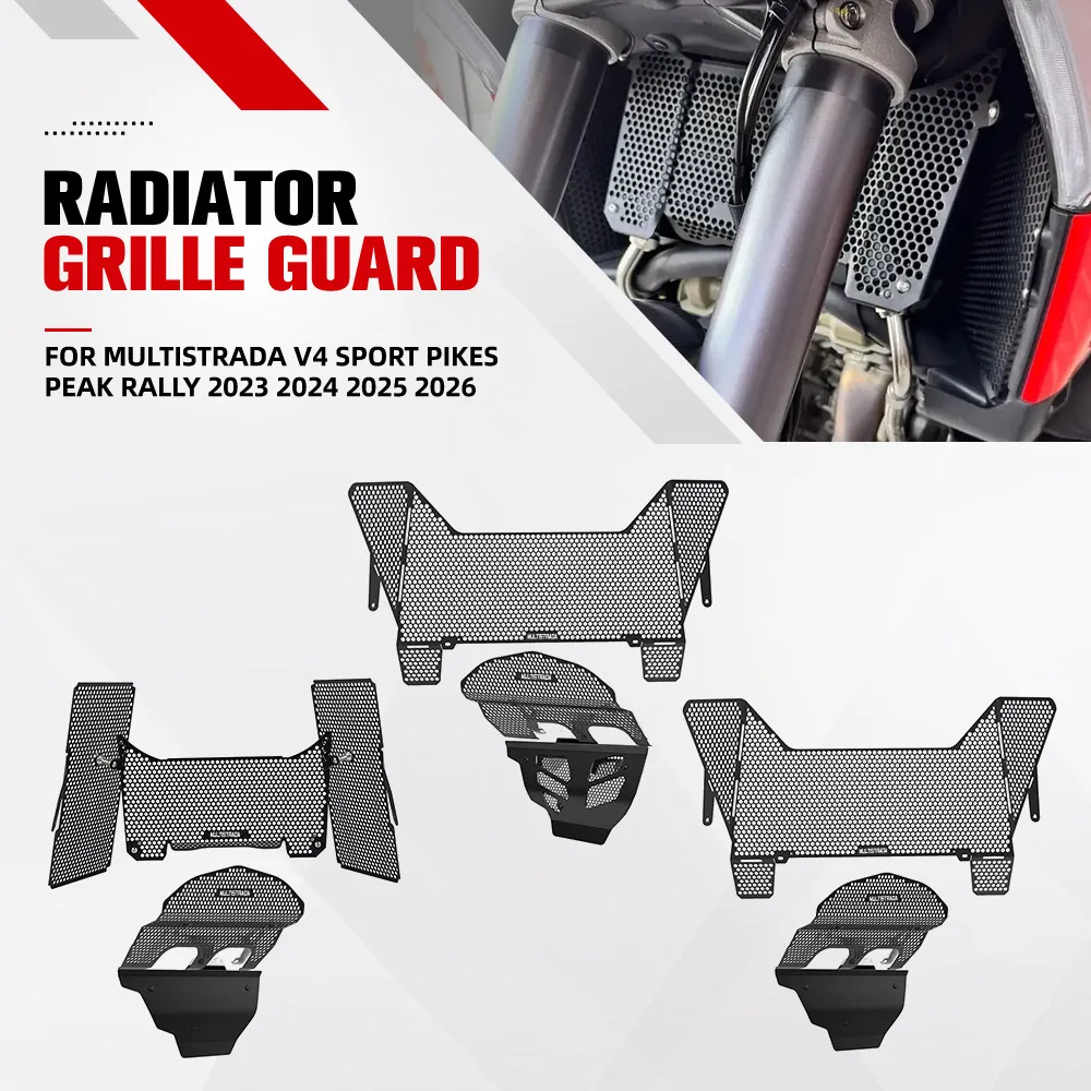 

For Ducati Multistrada V4 Sport Pikes Peak Rally 2023 2024 2025 2026 Radiator Guard Tank Protector Mesh Cover MultistradaV4