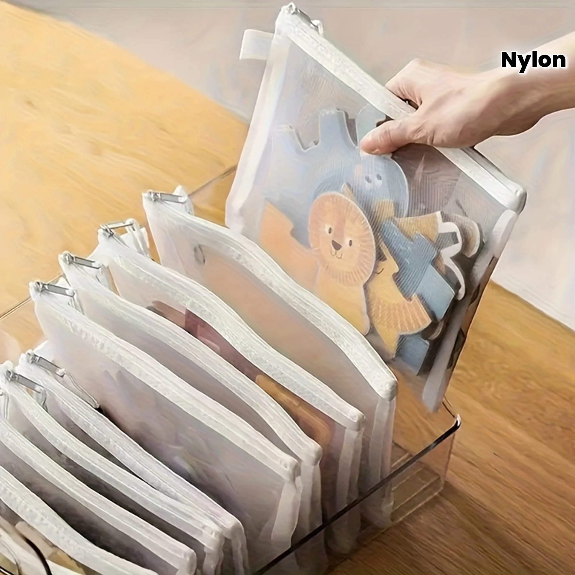 3Pcs Zipper Mesh Ba… - image